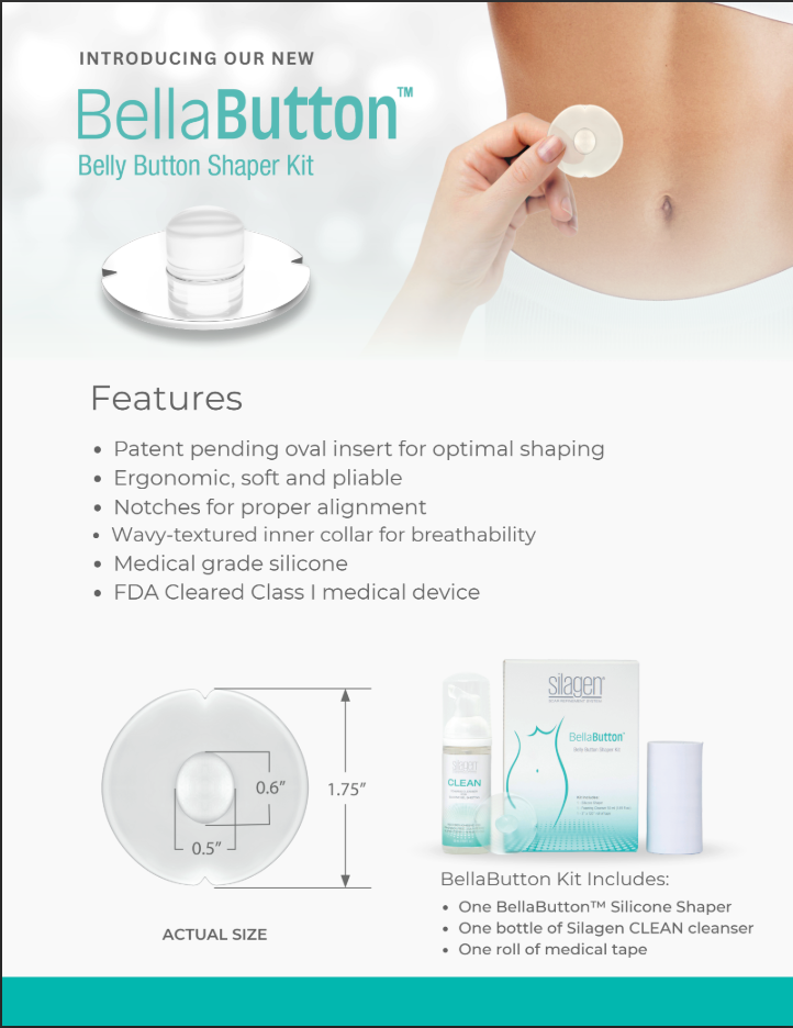 Silagen (1) BellaButtonTM and (1) Silagen CLEAN Foaming Cleanser Kit