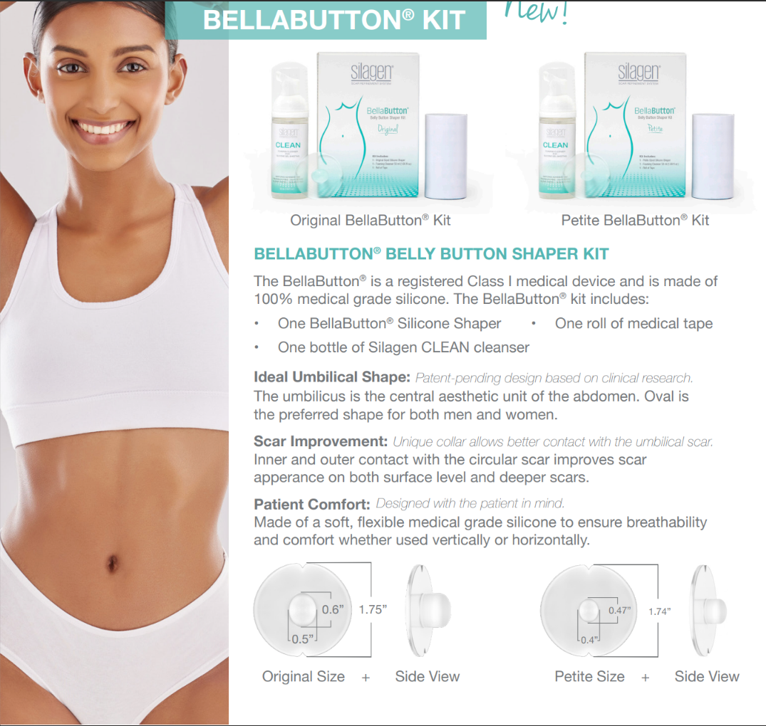 Silagen (1) BellaButtonTM and (1) Silagen CLEAN Foaming Cleanser Kit